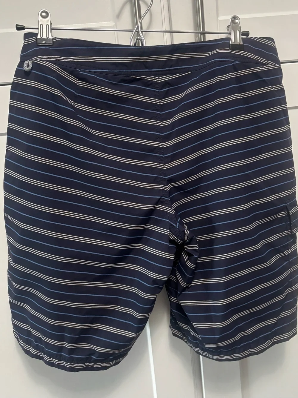 J. Crew Men's Navy Striped Swim Trunks size